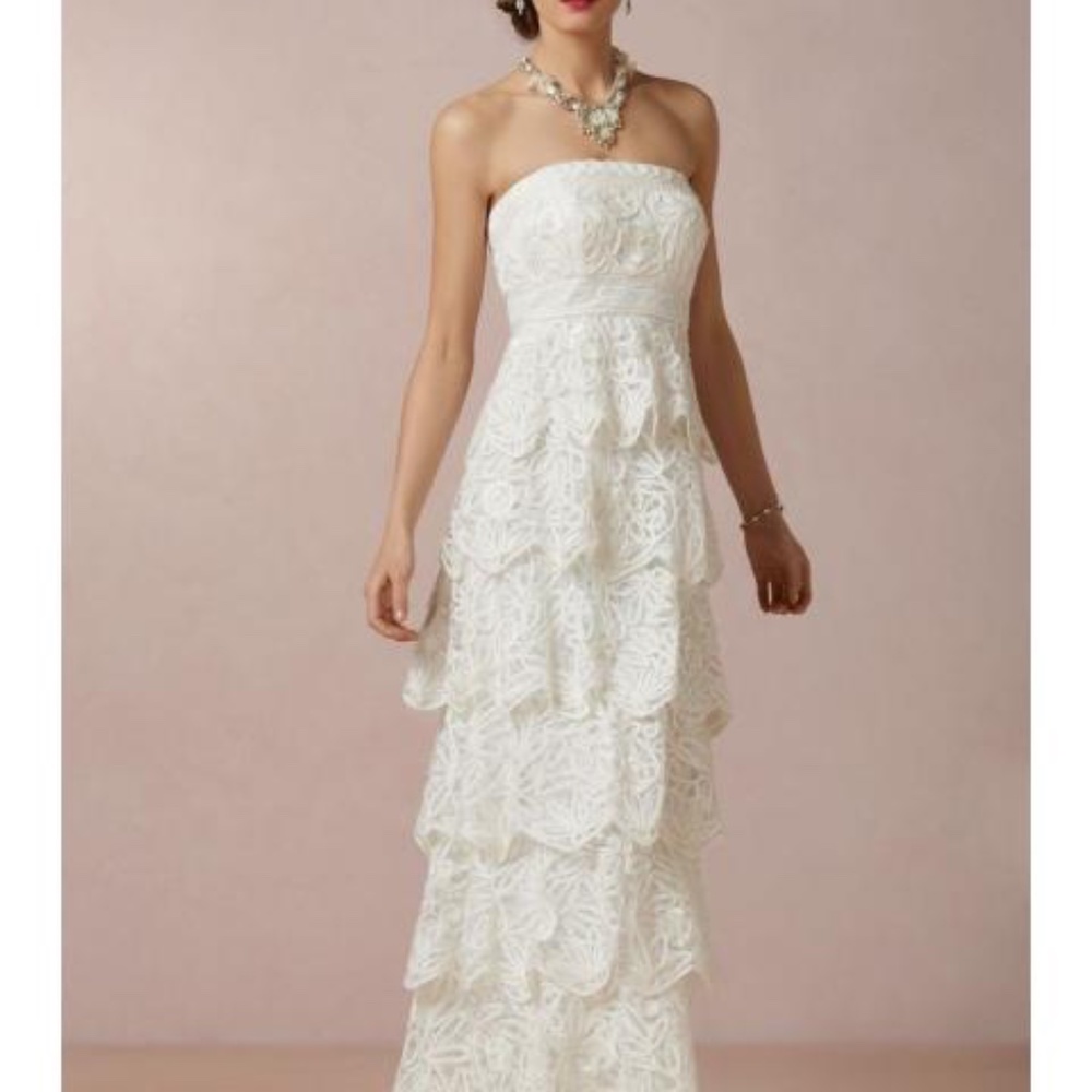 BHLDN Sue Wong Nocturne Wedding dress formal prom dress size 6 beautiful lace